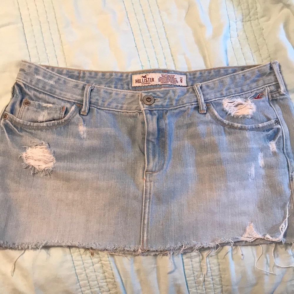 Hollister jean skirt